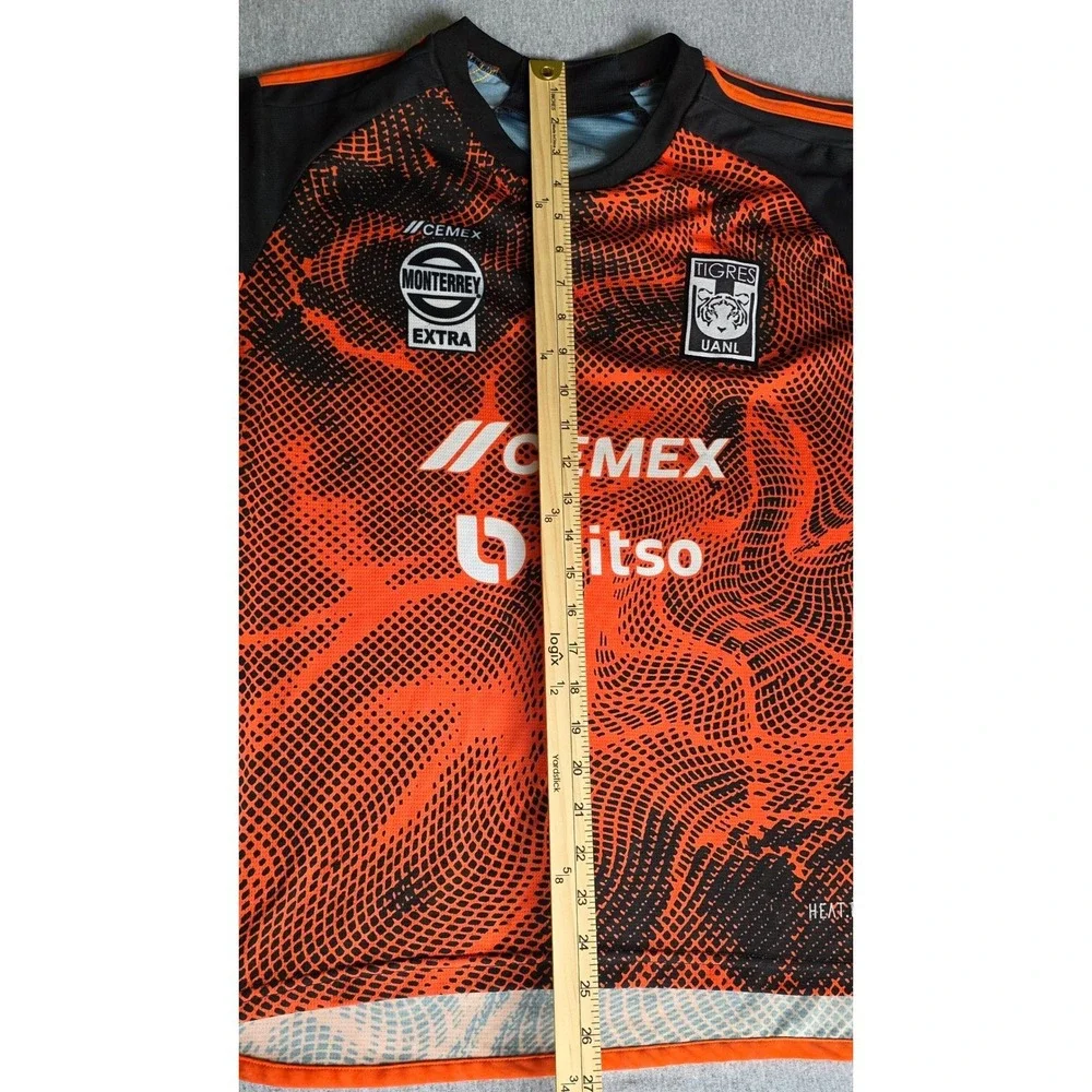 Adidas Tigres UANL 2022-23 Third Jersey Orange Black Heat.Rdy Mens Medium